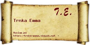 Trnka Emma névjegykártya